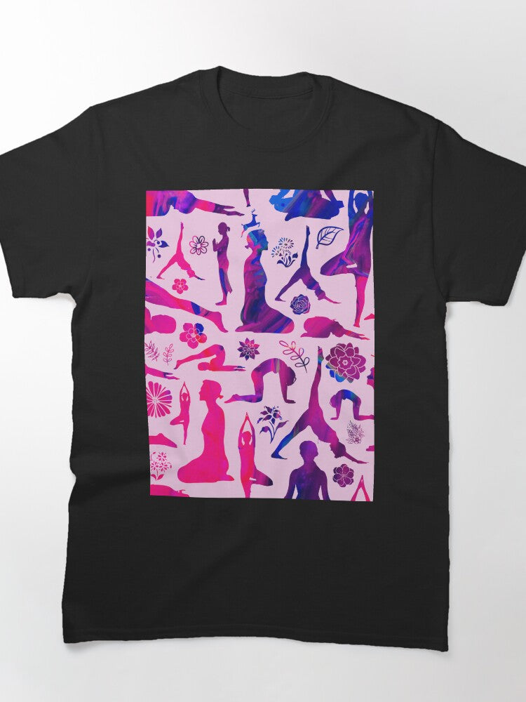 Colourful Yoga Pattern Classic T-Shirt