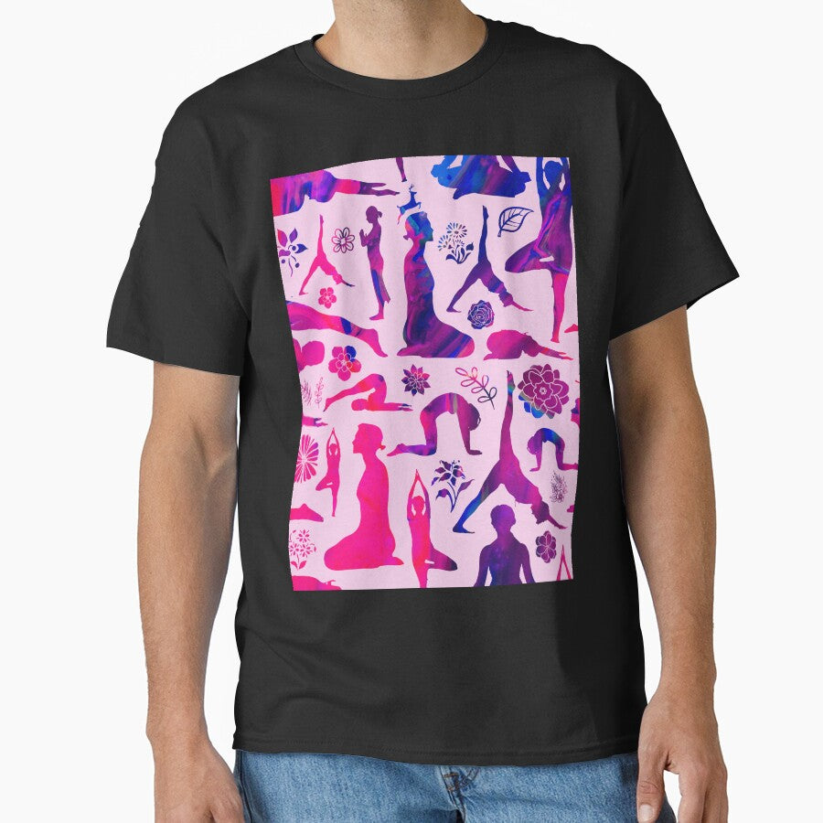Colourful Yoga Pattern Classic T-Shirt